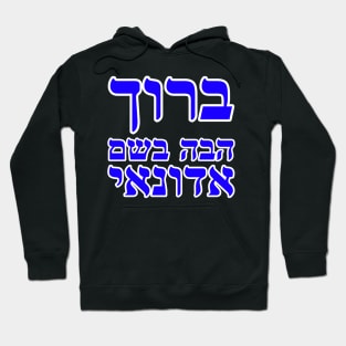 Matthew 23:39 Blessed is He Who Comes in the Name of The Lord Hebrew Bible Verse Hoodie